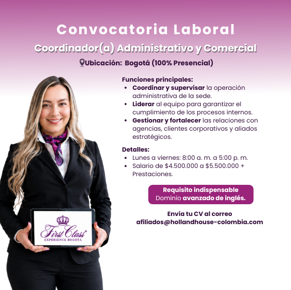 Pieza página web vacante First Class Experience